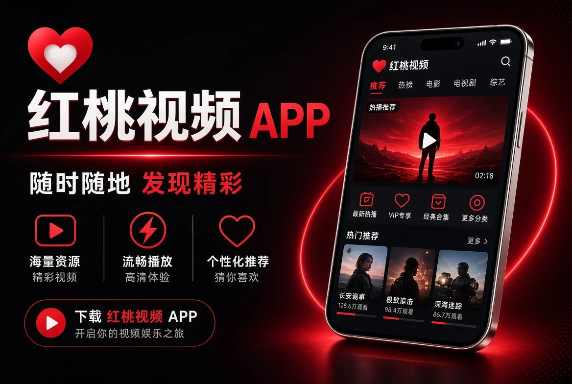 红桃视频移动内容浏览示意视觉